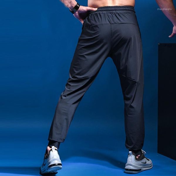 

running pants sports men's breathable fitness training jogging sweatpants basketball tennis trousers gyms track elastic pants1, Black;blue