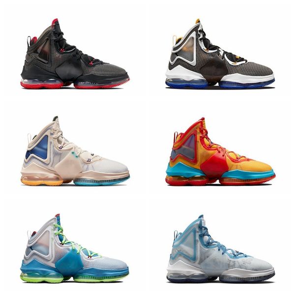 

2022 outdoor shoes lebrons 19 monstars navy heather black-multi-color mr. swackhammer i promise james 19s mens sport sneakers 40-46