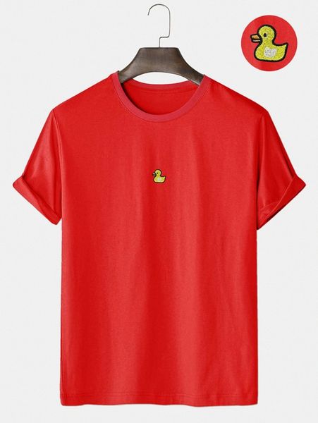 

men duck embroidery tee d9oj#, White;black