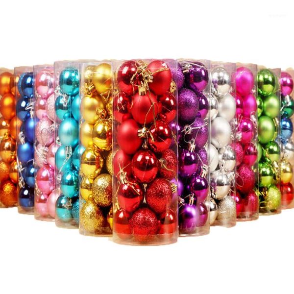 

christmas decorations 24pcs ball ornaments xmas tree decoration 30mm hanging home party ornament decor dropshiping1