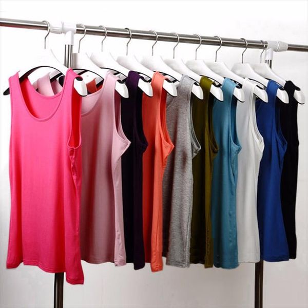 

big size s 6xl summer tank women sleeveless round neck loose t shirt ladies singlets camisole cotton slim ladies thin vest, White