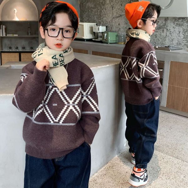 

sle autumn pullover new 2020 boys' 12 middle school children's 15 winter sweater ooujhrc9, Blue