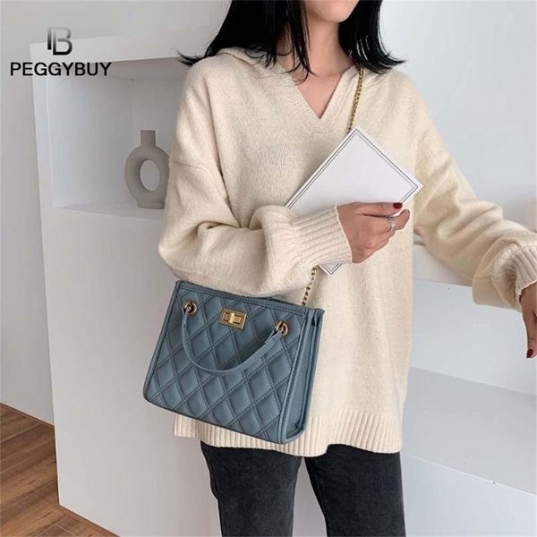 

women wild solid color shoulder bag women square handbag chain messenger bag leather messenger shoulder tote bag dropshipping