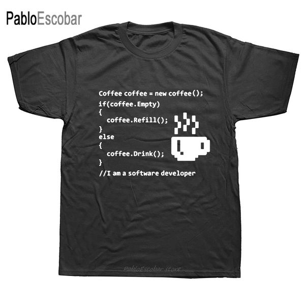 

new coffee short sleeve cotton funny software developer computer programmer men clothing s hoodie designers t shirts sweatshirt