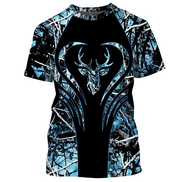 

deer hunter american flag 3d print shirts plus size kawaii graphic men clothing