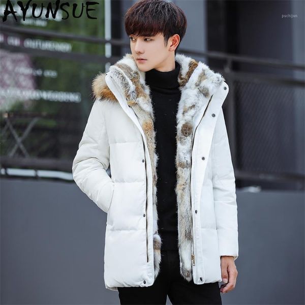 

ayunsue down coat winter duck down jacket men fashions plus size korean white men's jackets and coats parka doudoune homme kj5771, Black
