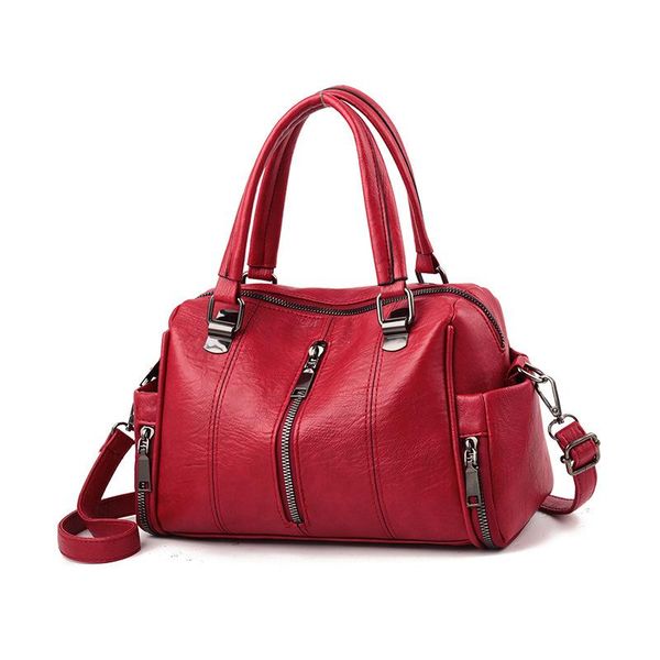 

pu leather women bag handbag casual large capacity hobos female totes bolsas vintage solid shoulder bag