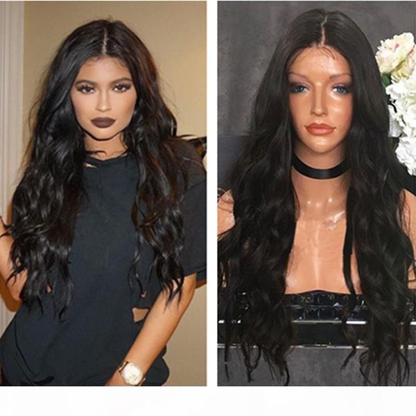 

body wave lace frontal wigs 8a unprocessed brazilian virgin human hair body wave full lace wigs 8a grade hair, Black;brown