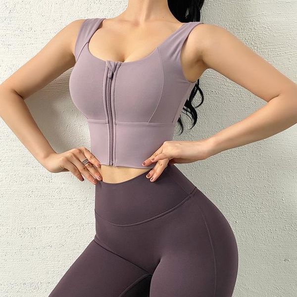 

gym clothing women harness sports bra set crop plus size fitness zipper workout sportswear push up clothes yoga sport bra1, White;black