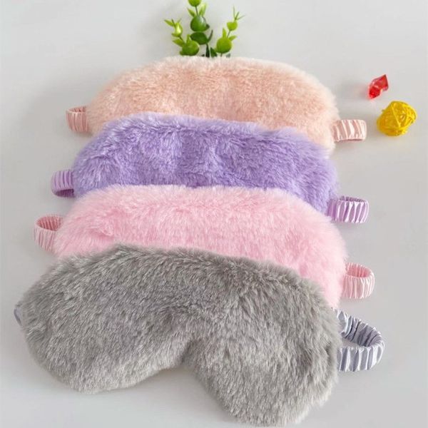 

1pc super soft plush eye masks silk love cloud eye cover rabbit plush sleeping mask eyepatch cartoon nap eye shade blindfold
