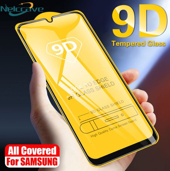 

10pcs/lot 9d curved full coverage templated glass for samsung s10e s7 note 5 a2 color j2 plus m40 m30 m20 jean 2 wide 4 film