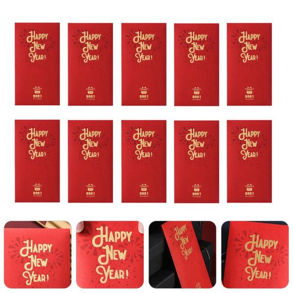 

10pcs pack 2021 new year money bags money pouches ox zodiac red envelopes