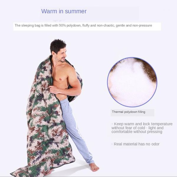 

sleeping bags outdoor travel camping camouflage bag ultra light waterproof 4 seasons warm envelope backpack bag1