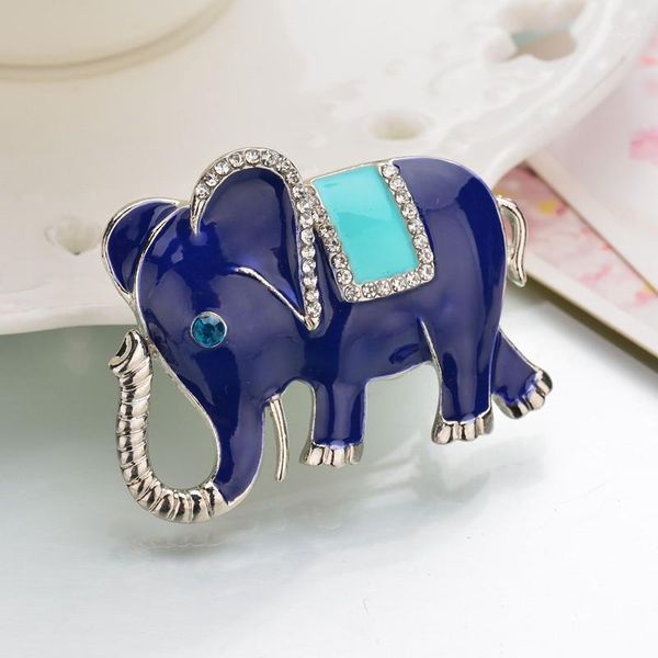 

pins, brooches sexemara 2021 silver plated elephant brooch pins rhinestone for women jewelry fashion suit accessories1, Gray