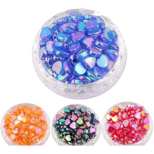 

200pcs crystal heart acrylic spacer beads for jewelry making diy beaded bracelet home wedding decor accessori jlliux