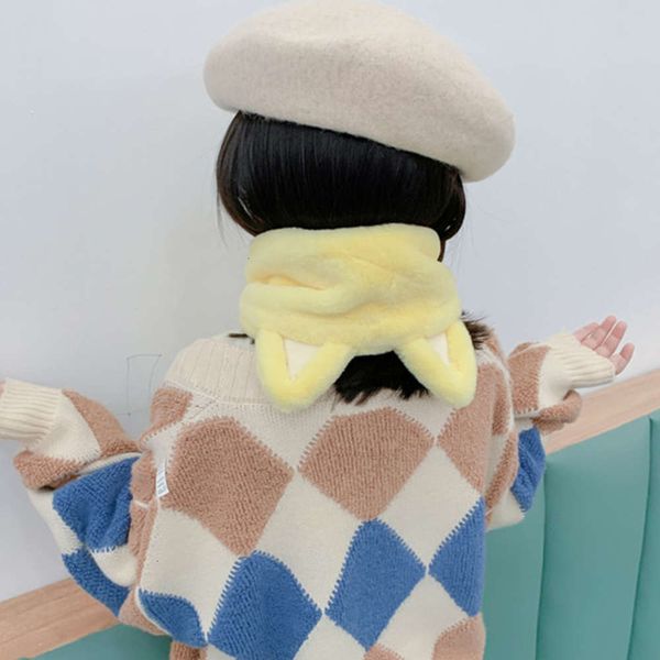 

autumn and winter children's scarf parent plush child cute cartoon bear imitation rabbit baby neck boy girl 8ehs, Red;brown