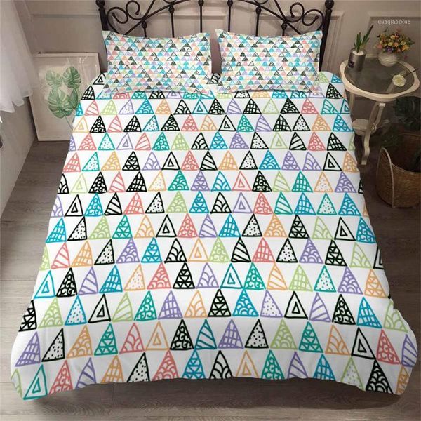 

bedding sets helengili 3d set geometric print duvet cover bedcloth with pillowcase bed home textiles #yc-481