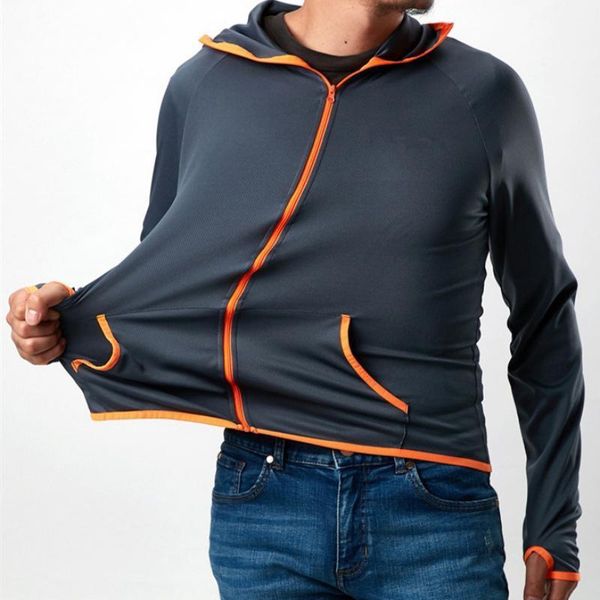 

men hydrophobic anti-fouling fishing clothing waterproof quick-drying outdoor hunting camping hiking hooded jackets1, Blue;black