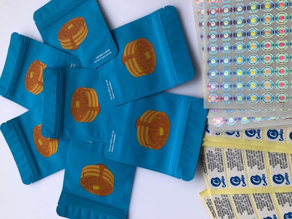 

bags mylar pan back label blue stickers local bag bags hologram empty cake bags smell proof and 3.5g bbylj bdetoys