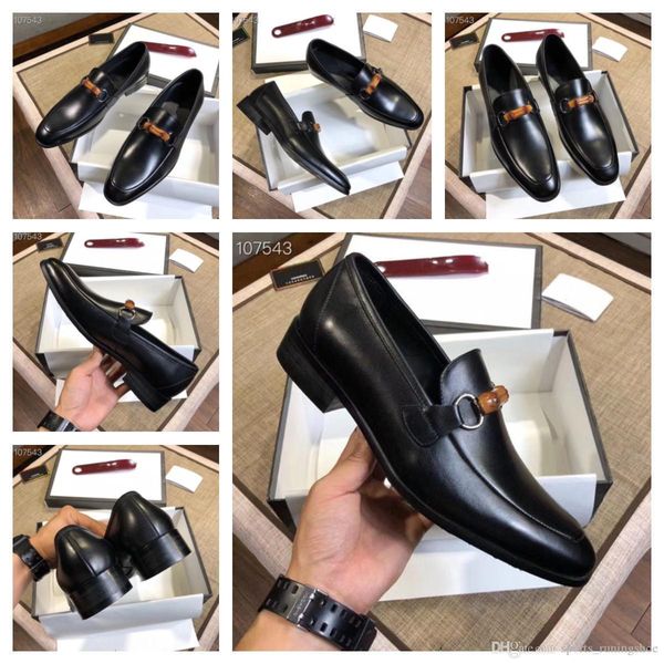 

g1 2019 fashion patent leather shoe men luxury business brand shoes men wedding shoes slip-on male leather dress shoes 22, Black