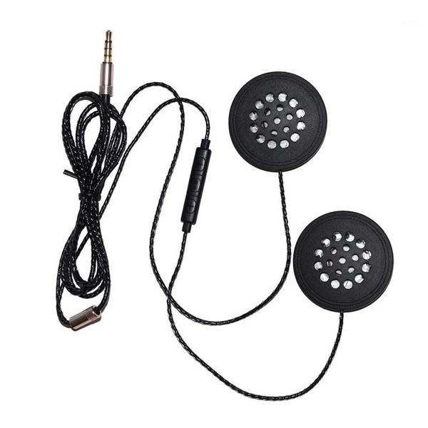 

motorcycle helmet headset speakers 3.5mm jack wired headphones earphone headphone with hd microphone for motorcycle helmet inter1