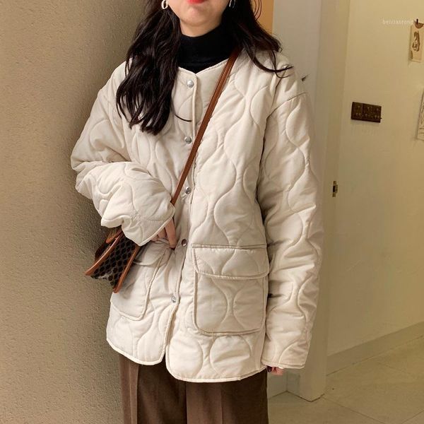 

cotton overcoat cotton-padded jacket coat winter warm solid color women short coat korean style female all-match female clothes1, Black