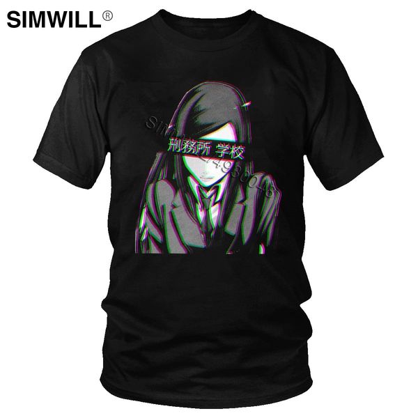 

sport men's cotton prison school tees short sleeved harajuku eyes glitch t-shirt sad japanese loli comic anime manga kawaii t shirt