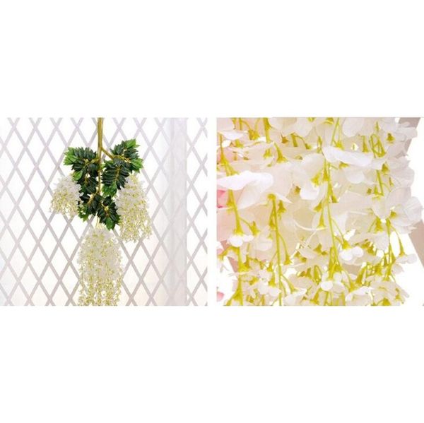 

1.1 meter long elegant artificial silk flower wisteria vine rattan for wedding centerpieces decorations bouquet gar jllvec warmslove