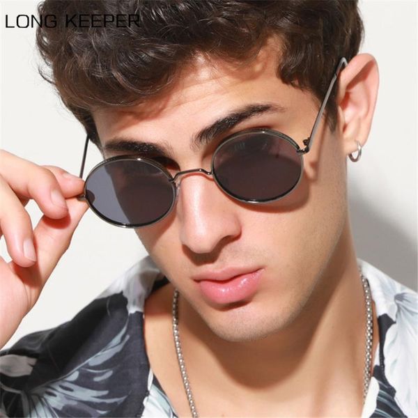 

longkeeper retro small round sunglasses women brand designer vintage metal eyewear uv400 shades lunette soleil homme, White;black
