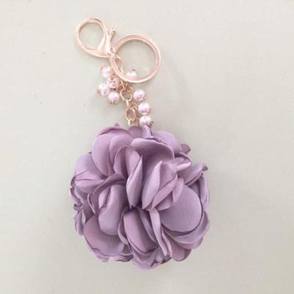 

pronuvel fashion rose flowers keychain bag pendant car ornaments charm for women key chain buckle key ring porte clef eh594 h wmtnow