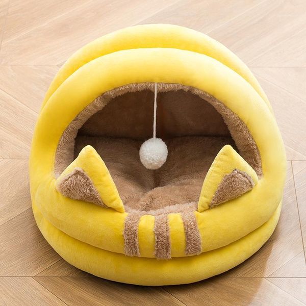 

cat beds & furniture deep sleep comfort in winter bed little mat semi-enclosed cats and dogs pet litter autumn plush warm house1
