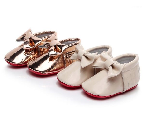 

patent pu leather tassel baby moccasins big bowknot red bottom first walkers for 0-24m boys/girls/toddlers/infants/babies1