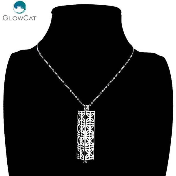 

k192 silver stone клетка бабочка прямоугольник locket ожерелье стали цепи аромат эфирное масло диффузор locket bbydhh bdehome, Black