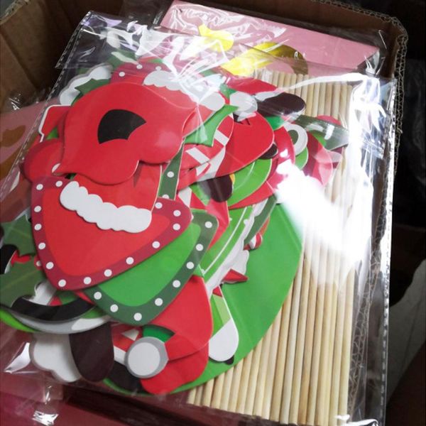 

yoriwoo 32pcs с рождеством фото реквизит kit photobooth prop xmas войти фон санта-клауса рождественские украшения для дома 2020 wmtbon