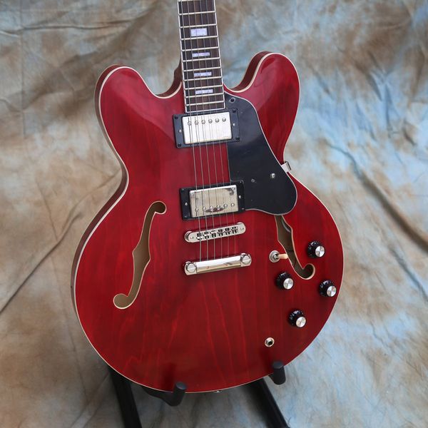 

custom semi hollow body quality electric guitar jazz guitars cherry