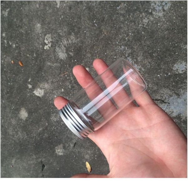 

47*90*34mm 100ml clear glass bottles sile ser screw aluminium cap empty bottles glass jars leakproof via jllgwa