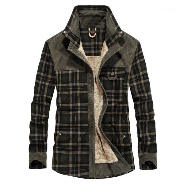 

men's jackets fashion men's autumn winter plaid casual warm thicken outwear jacket coat windbreaker men chaqueta hombre 8.81, Black;brown