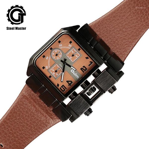 

wristwatches 2021 steampunk watch men alloy leather women retro fashion prop chronograph watches original wristwatch of brassy movements1, Slivery;brown