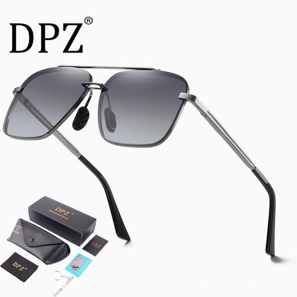 

dpz new fashion classic mach six style gradient polarized sunglasses men vintage brand design aviation sun glasses, White;black