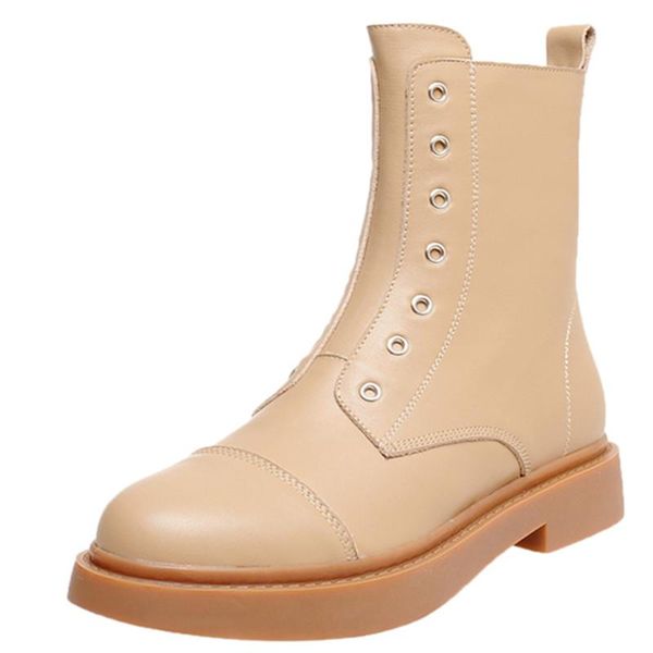 

fashion vintage woemn ankle boots genuine leather metal decoration high heel boots party office lady 2020 autumn winter, Black