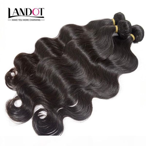 

brazilian virgin hair body wave 3 bundles 10a unprocessed peruvian indian malaysian cambodian human hair weave can bleach up 2years life, Black