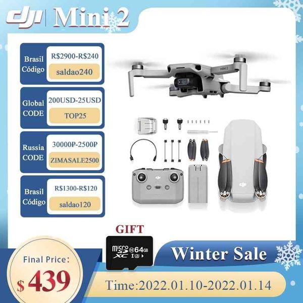 

dji mini 2 drone with 4k/30fps camera and 4x zoom 10km transmission distance mavic mini 2 brand new original in stock