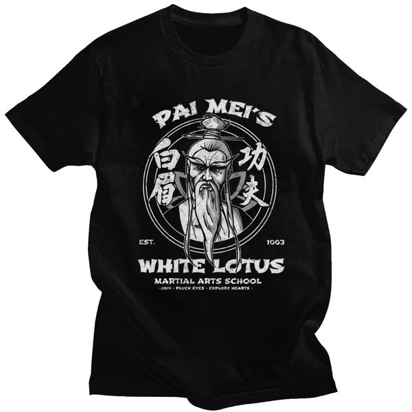 

sport pai mei white lotus kill bill t shirt men cotton t-shirt short sleeves hattori hanzo tshirt tarantino film tee clothing gift