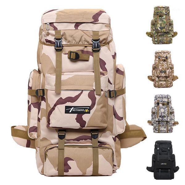 

outdoor bags quality camouflage camping hiking backpack sports bag travel trekk mountain climb equipment 70l hunting bag1