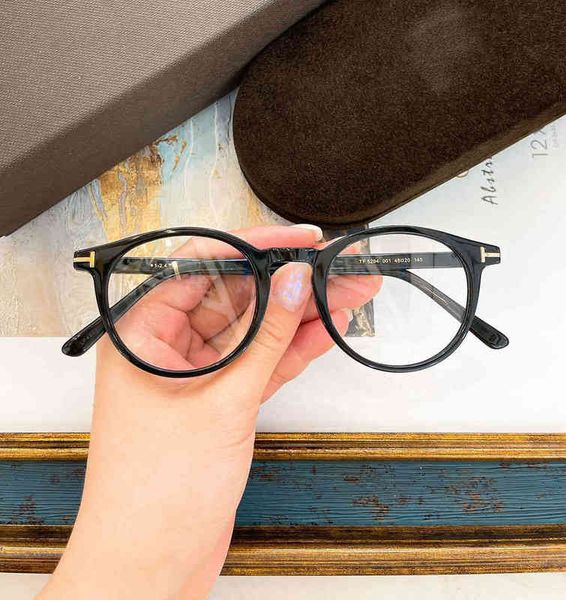 

2022 factory wholesale luxury designer glasses tf5294 round eyewear hq acetate frame professional customize prescription myopia sunglassses, White;black