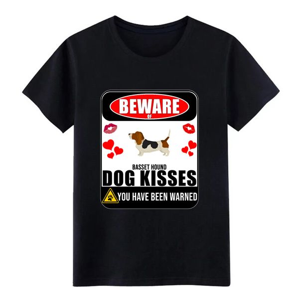 

beware of basset hound dog kisses men create short sleeve xxxl gents cute breathable spring kawaii sport hooded sweatshirt hoodie t shirt