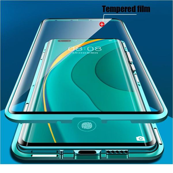 

360 full magnetic adsorption metal case for huawei p40 30 20 pro mate 30 20 p20 p30 p40 lite e doub jllkfg