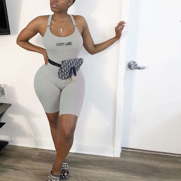 

women's 2020 summer new embroidered suspender hip lifting sports one piece shorts, Black;white