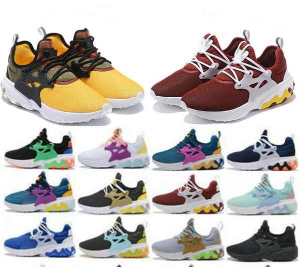 

new react presto running shoes tripe black white moon sun of yellow blue rose casual shoes women mens trainers sport sneakers