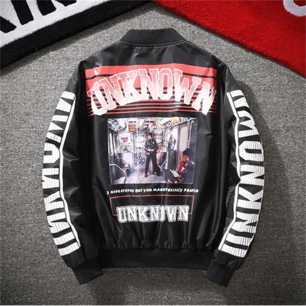 

2021 new spring fall fashion of the men from hip hop casual letter young couple streetwear jacket hf4f, Black;brown